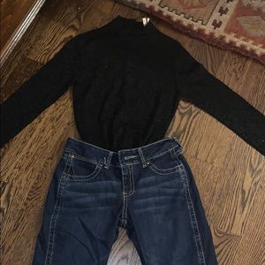 Lacy long sleeve blouse